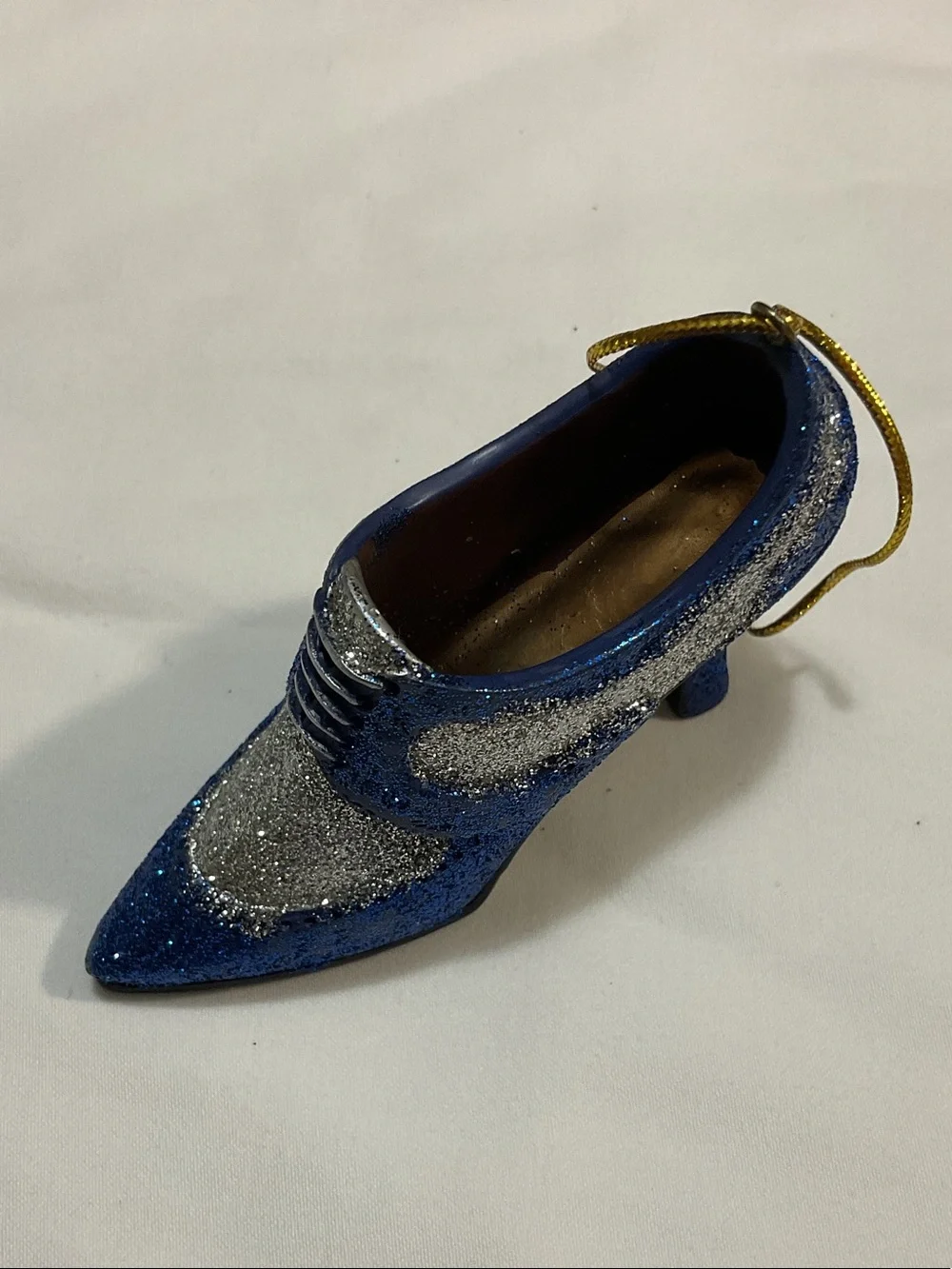 Blue Glitter Women's Decorative Heel Shoe Ornament